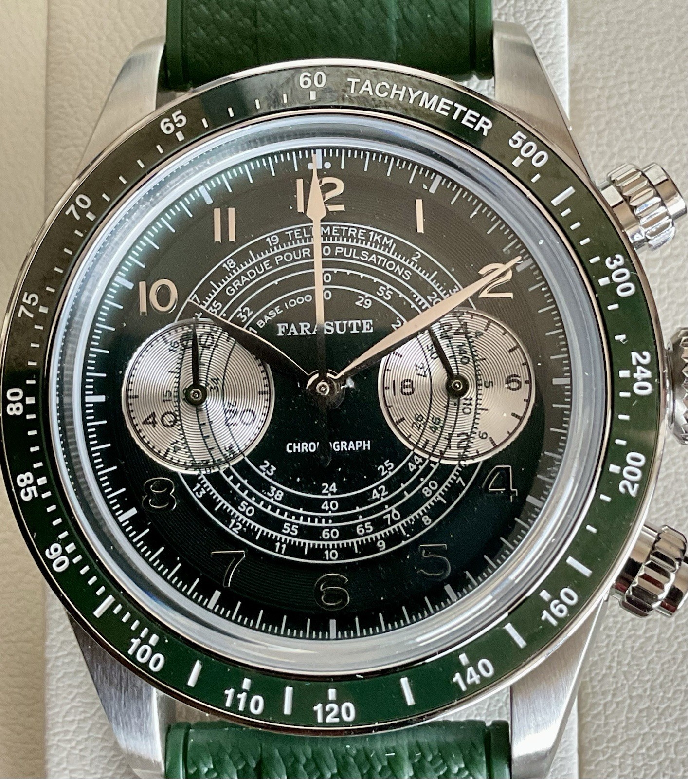Brand New Full Set Vintage Style Farasute Chronograph Telemetre Scale Tachymeter