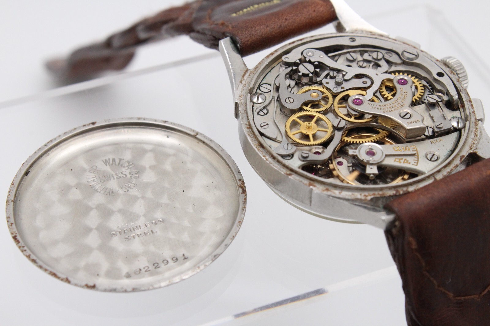 Longines Wittnauer 32mm Pilot’s Chronograph 2 Register Vintage 1940s WWII Era