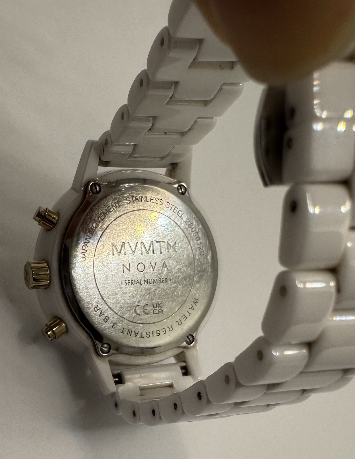 Authentic MVMT Nova Ceramic Gloss White | 38MM