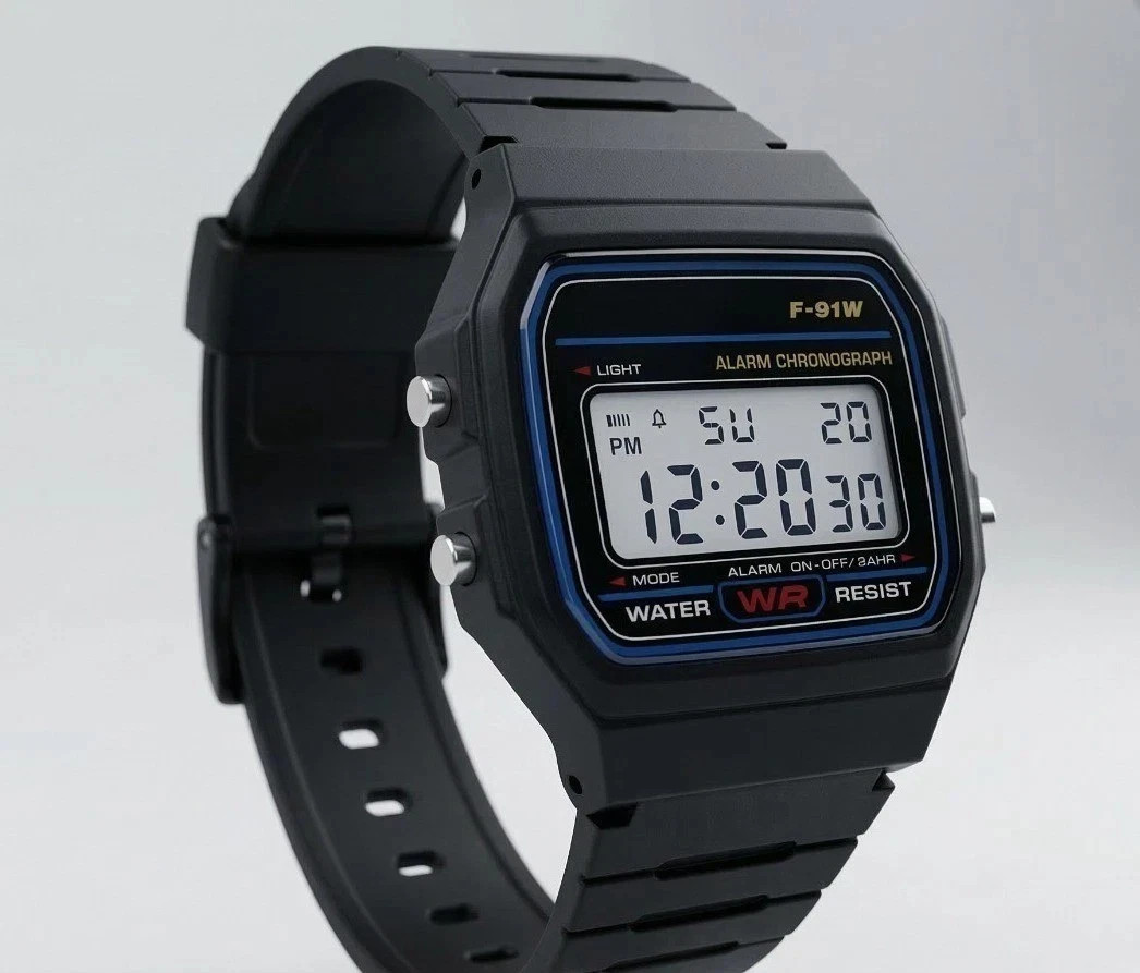 F91W Classic Digital Watch Resin Strap Stopwatch Chronograph Sport Men Watch