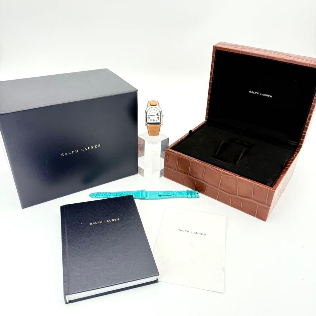 Ralph Lauren Stirrup Petit Quartz 21mm White Dial Extra Strap Box Papers