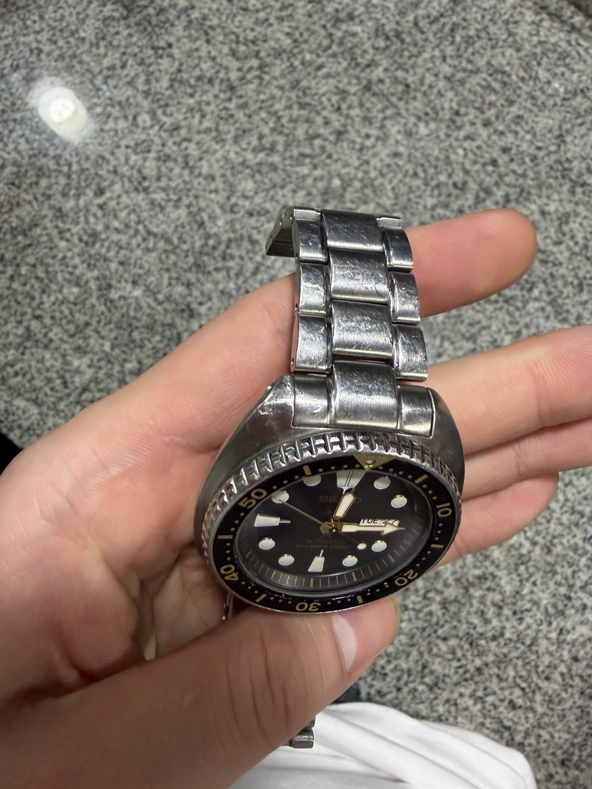 SEIKO Prospex SRP775K1 Turtle Automatic Watch Diver’s 200m Steel Lume Day Yellow
