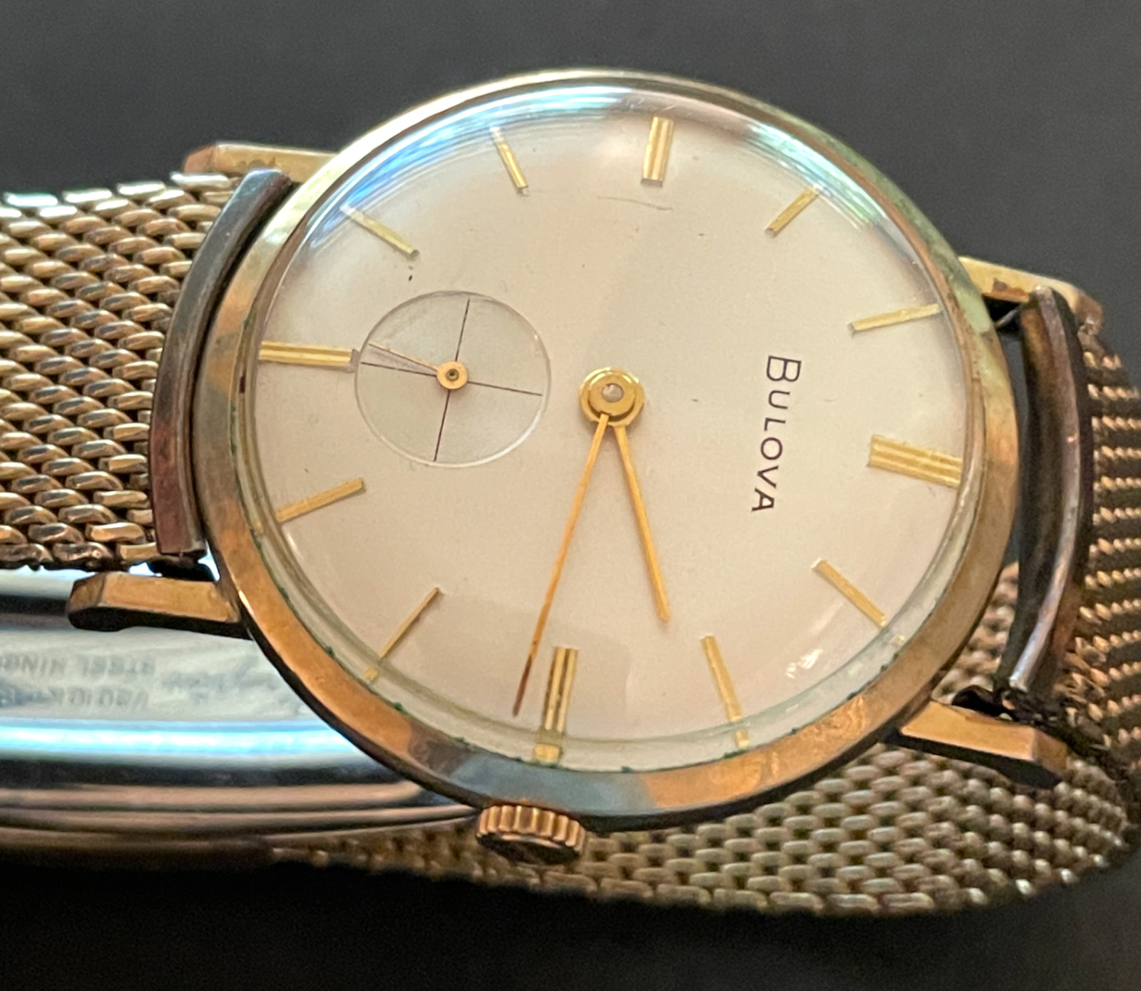 Vintage 1962 Bulova Men’s Watch Running Ticks 32.5mm Case 10K RGP M2 Swiss