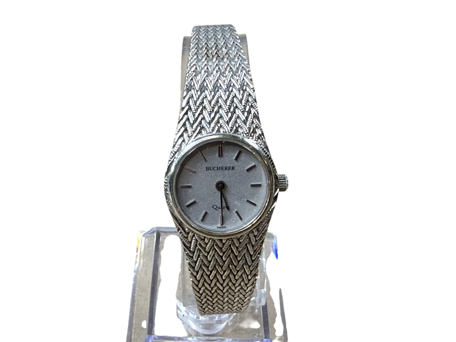 Vintage Bucherer ladies mesh strap watch RUNNING