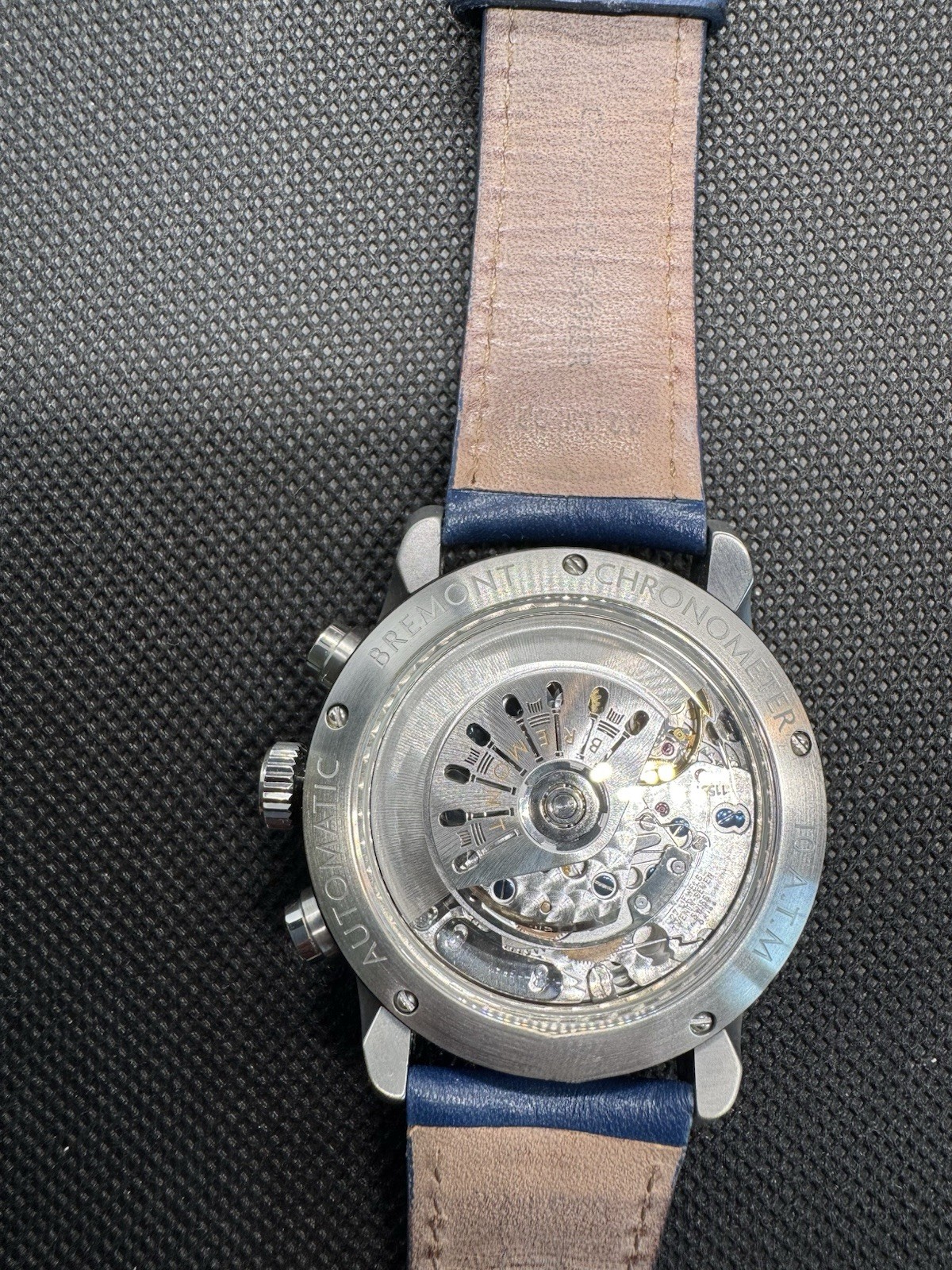 Bremont ALT1-P2 Auto Chronograph Date 43mm Blue Dial Leather Strap Box