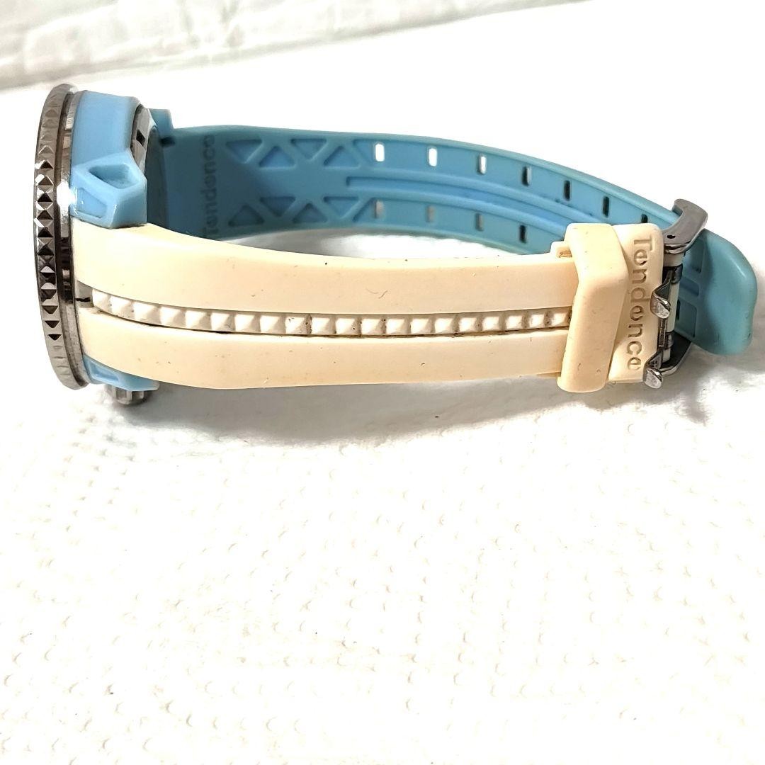 Tendence Ladies Quartz Watch Crystal Rhinestones Blue Dial From Japan