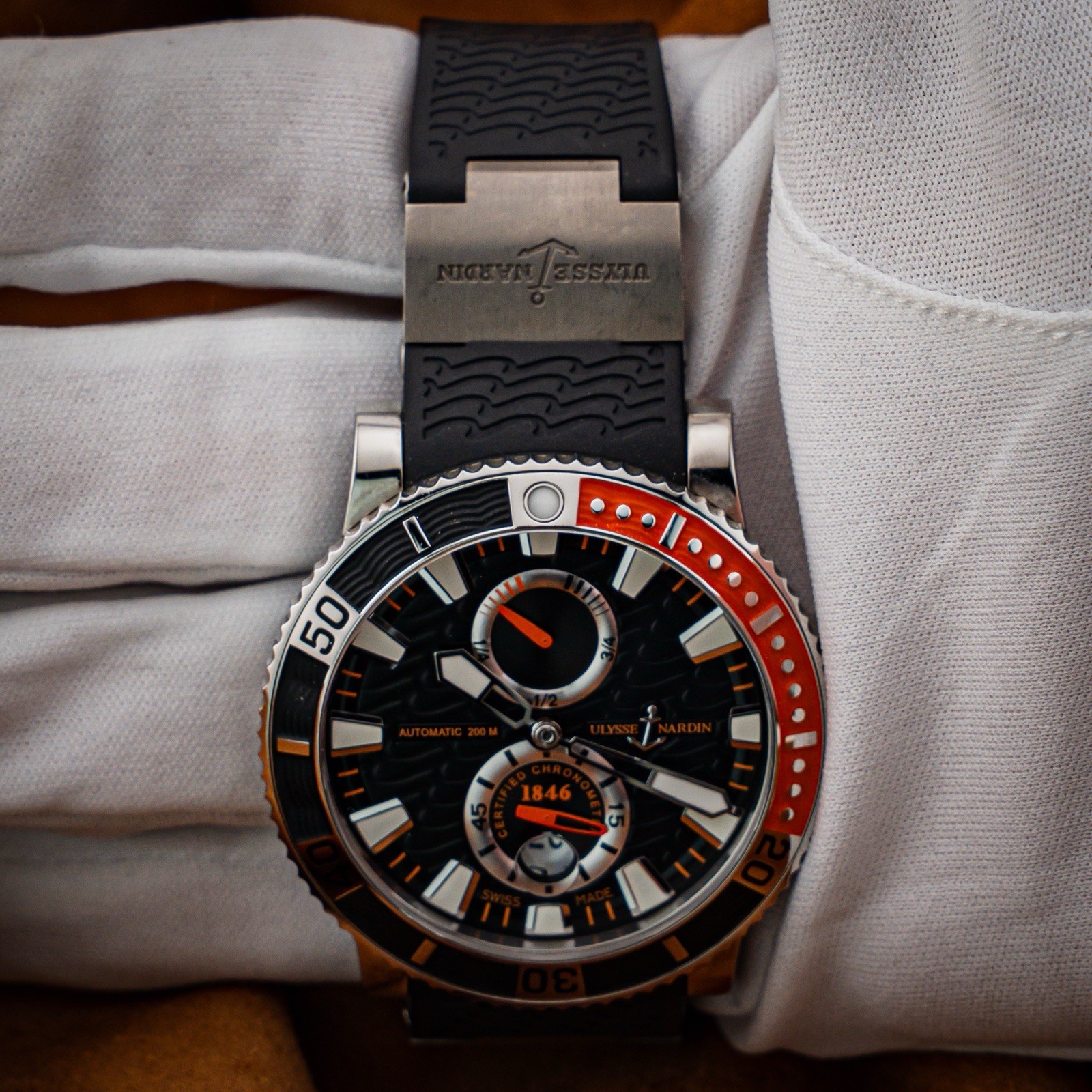 Ulysse Nardin Maxi Marine Diver Orange 45mm Limited Edition Excellent Condition