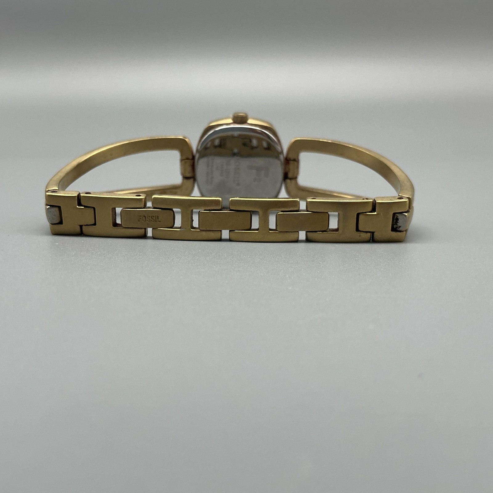 Fossil F2 Womens Watch 23mm Brown Dial Gold Tone ES-1257 New Battery 6.5″