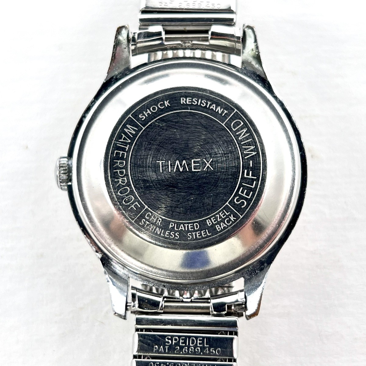 VTG TIMEX Self-Wind Shock Resistant Automatic Chrome Plate & Steel 37.5mm Watch