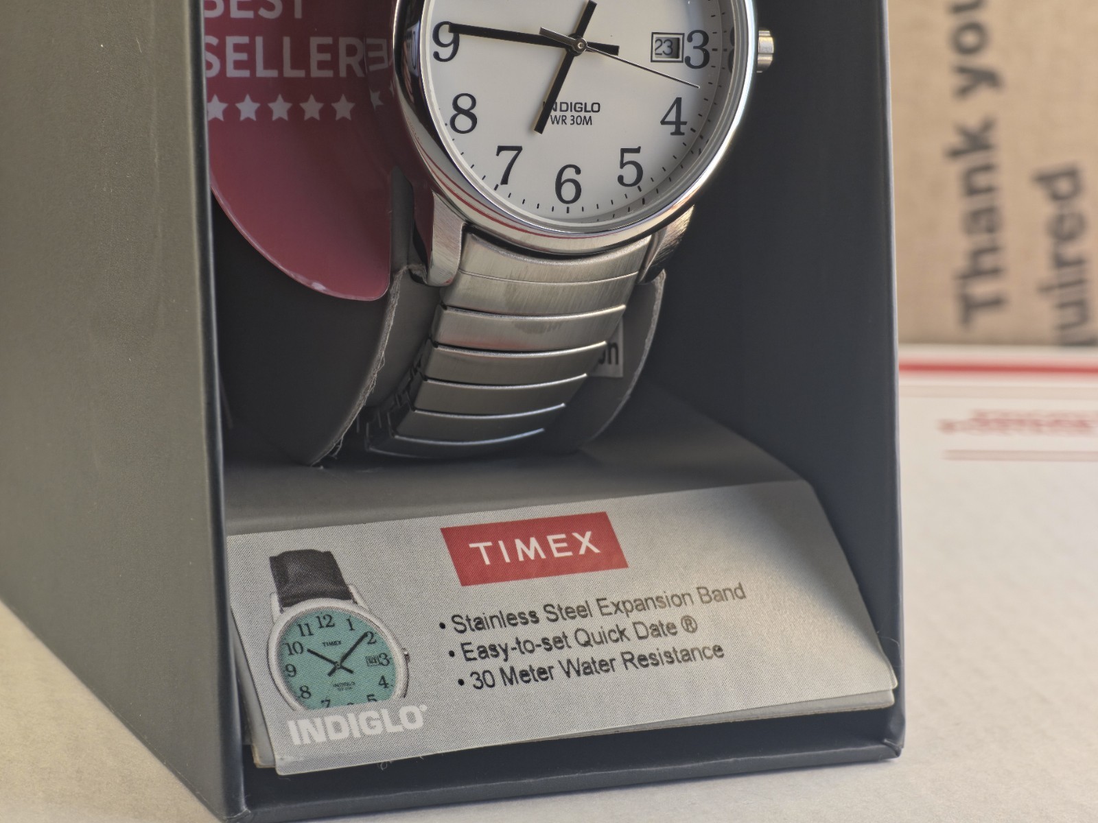 Timex Men’s Easy Reader Watch 35mm Stainless Steel Watch – T2H451