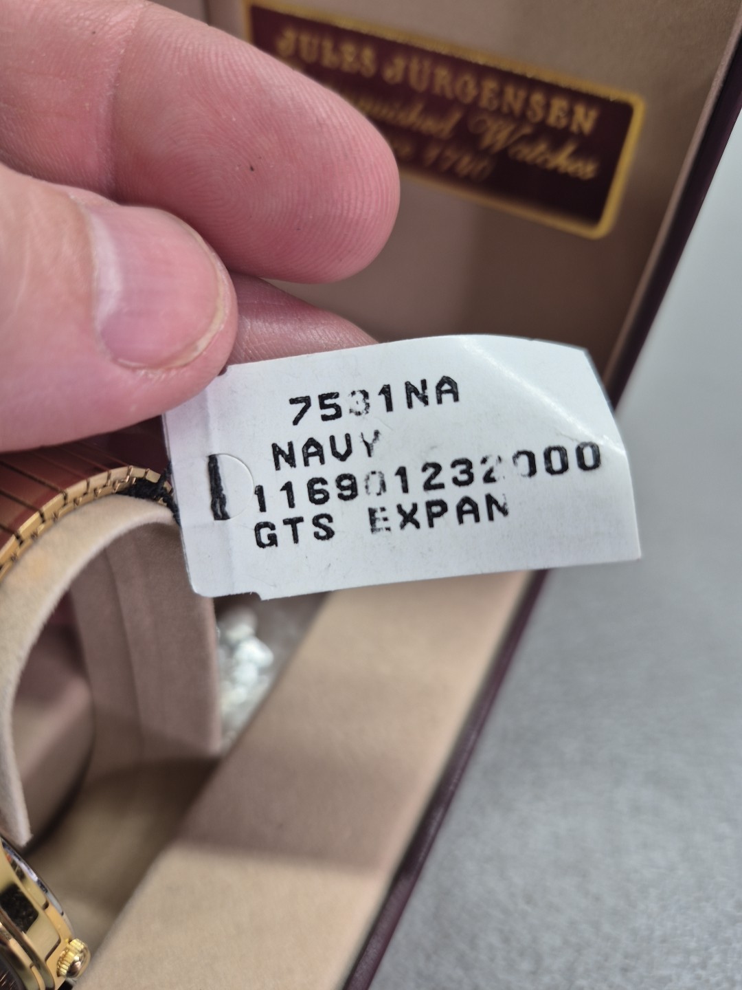 Jules Jurgensen United States Navy Watch 2035 Quartz Gold Tone NIB