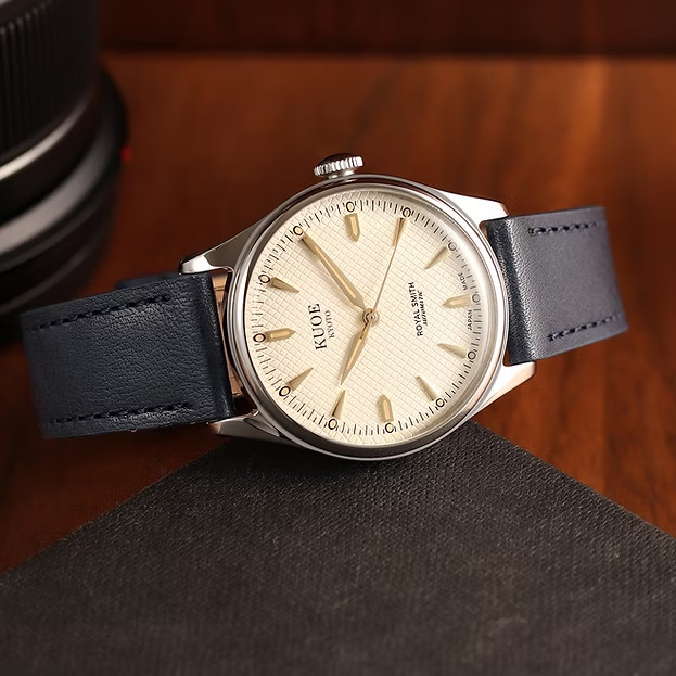 KUOE Kyoto Royal Smith 90-006 Gold Ivory Waffle Dial Miyota 9039 Auto Unused JP