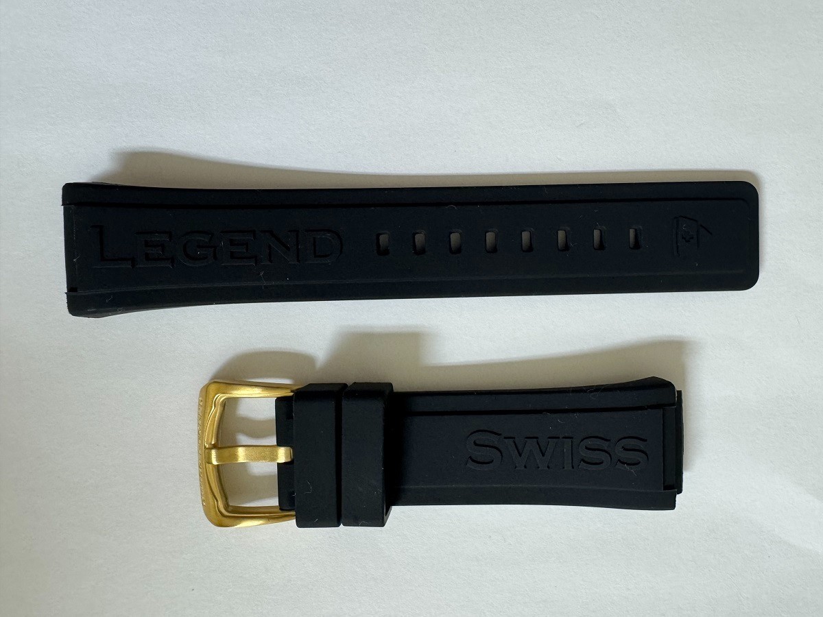 Men’s Swiss Legend Maverick 40052 Silicone/Rubber Black band strap