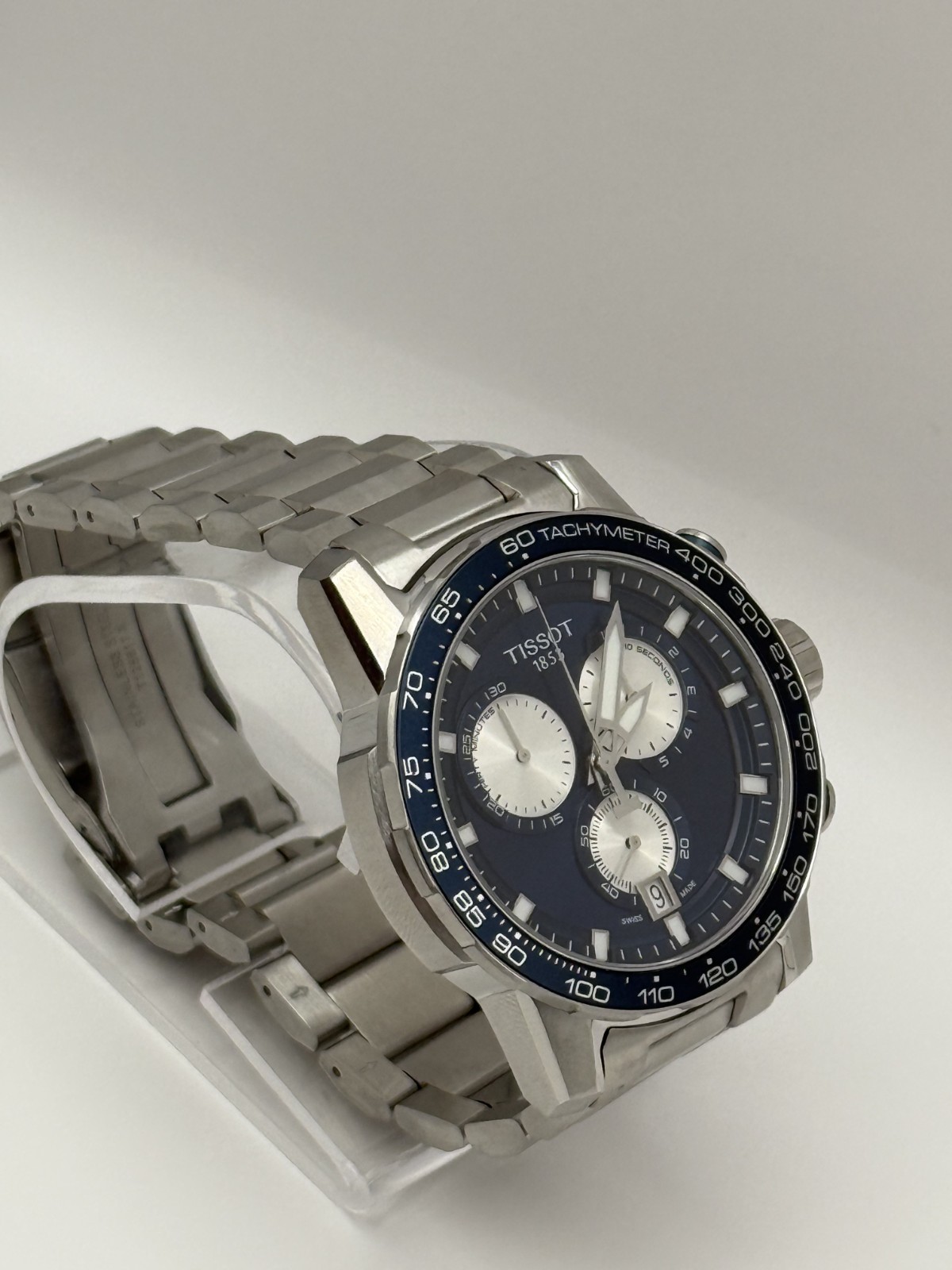 Tissot Supersport Chrono Blue Dial Silver Steel Strap 45mm. -T125.617.11.041.00