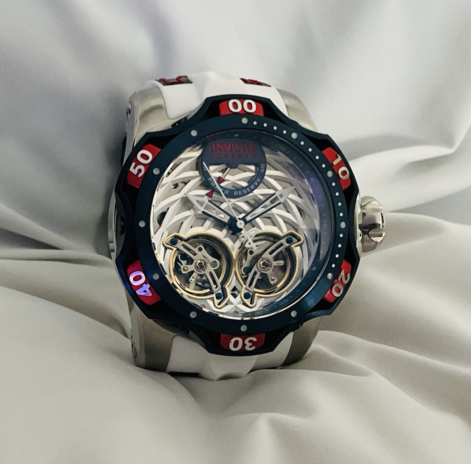 Invicta Reserve Venom Double Open Heart Escapement Automatic Watch # 34470