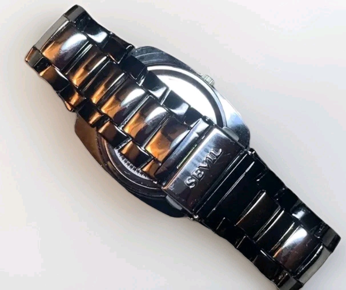 Seville Men’s Wristwatch Numeric Two Toned Vintage Stainless Band Quartz