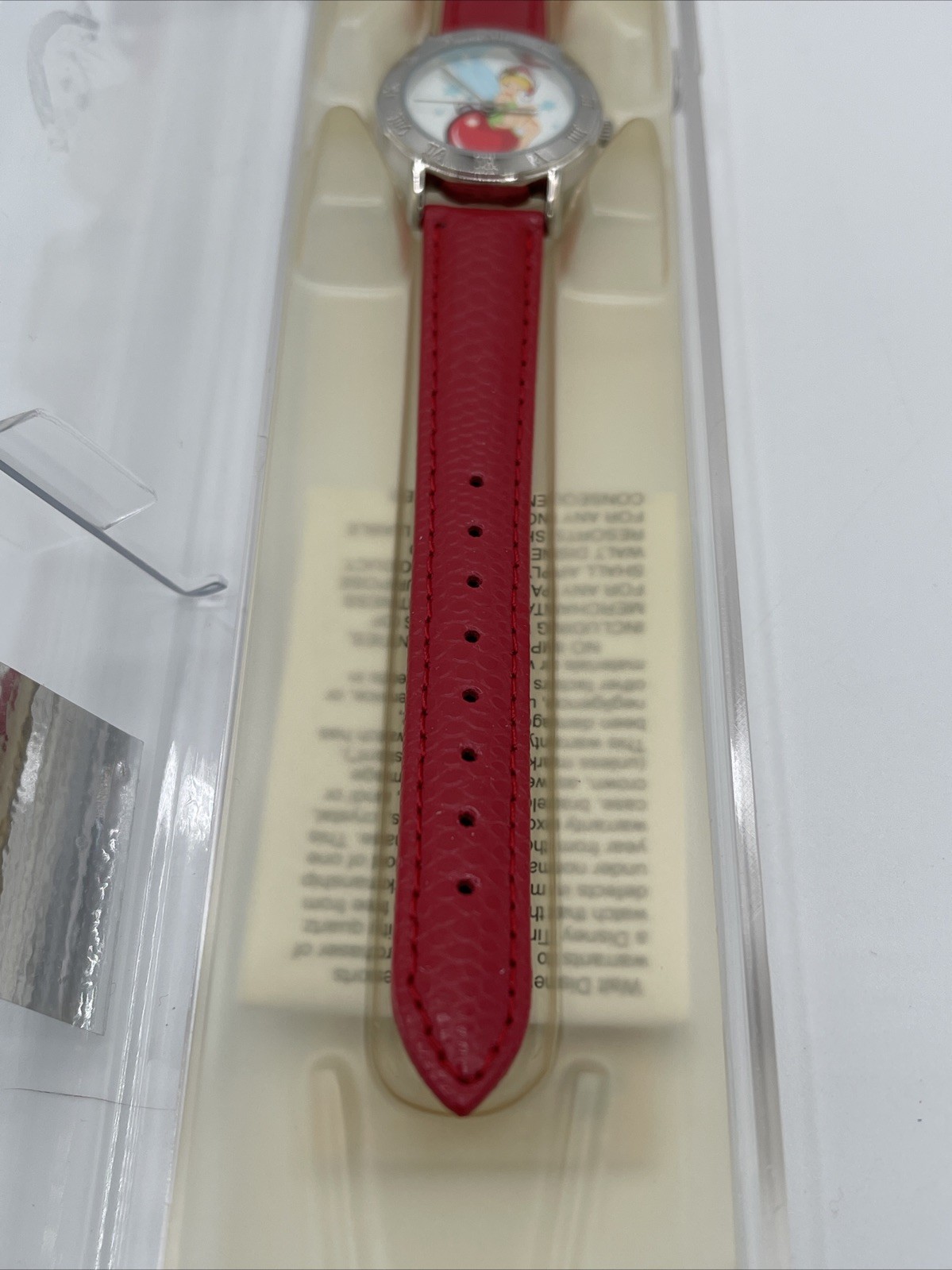 Disney Time Works Tinker Bell Christmas Ornament Watch Red Strap Special Edition