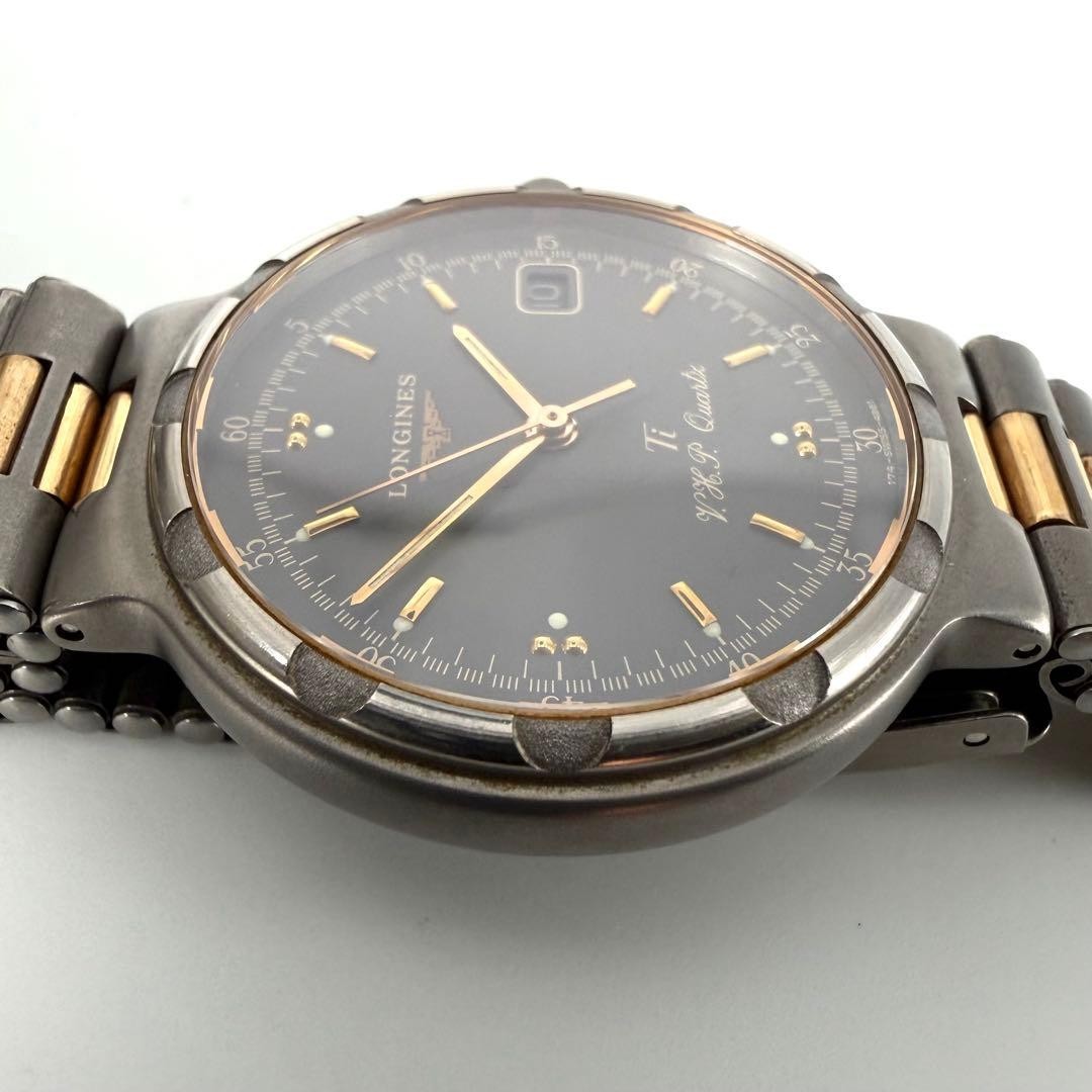 [Near Mint w/Box Links] Longines Conquest Ti VHP Titanium Men’s Gold Gray Dial