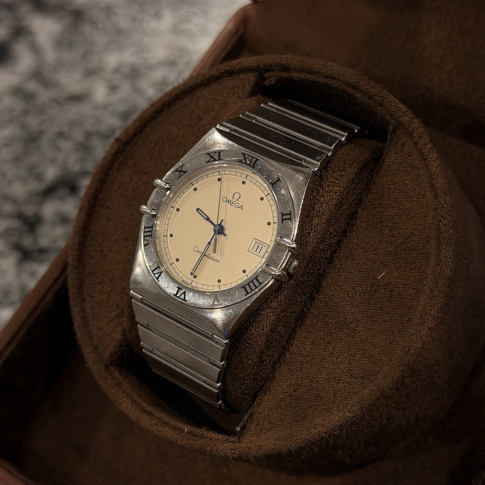 OMEGA Vintage Constellation Battery Watch Stainless Steel WORKING