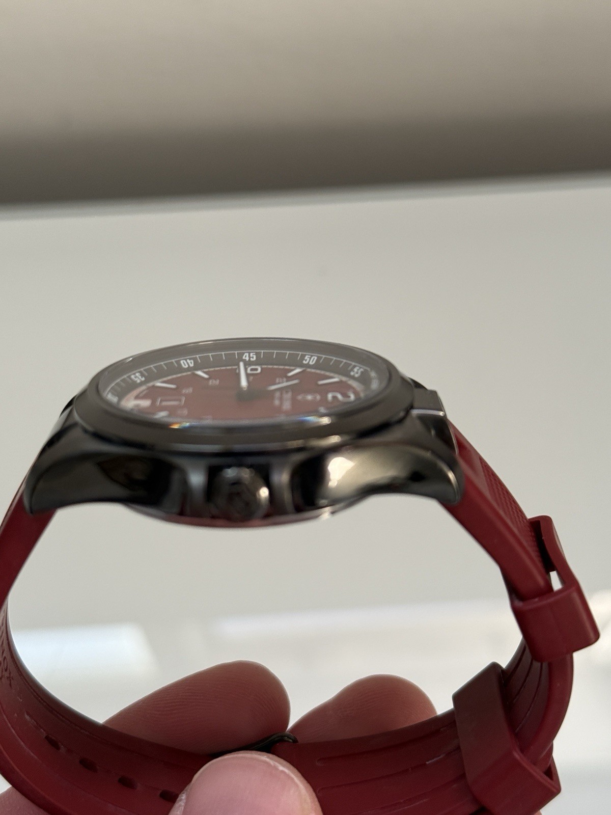 Victorinox Swiss Army Night Vision Quartz 42mm Black/Red Date 50m Watch