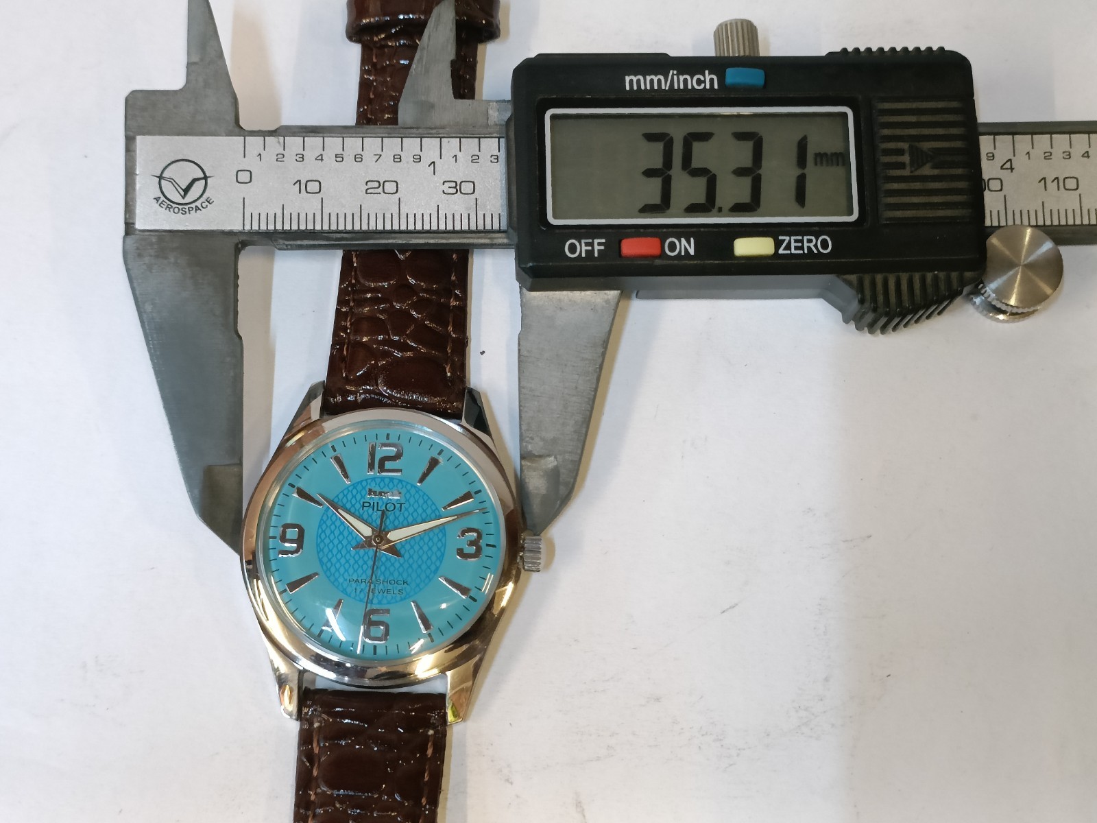 REFURBISHED HMT PILOT 17J WINDING SKY BLUE DIAL 0231 INDIA MEN’S WORKING