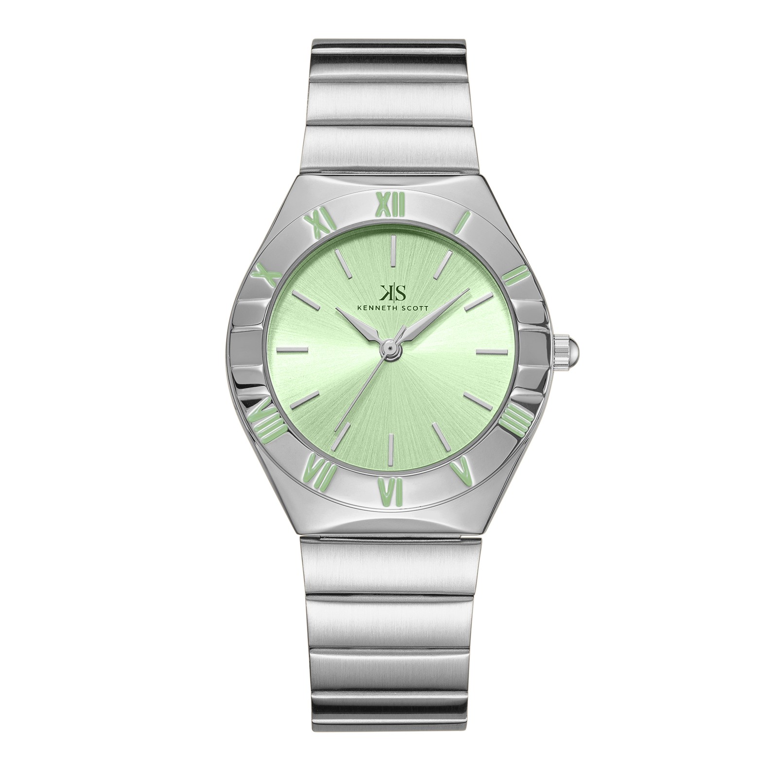Kenneth Scott Women’s Analog Watch | Green Dial, 32mm, 30 m (3 ATM)