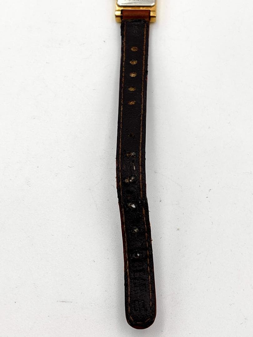 USED Katharine Hamnett KH-8803 Gold-Tone Rectangle Dress Watch | Japan
