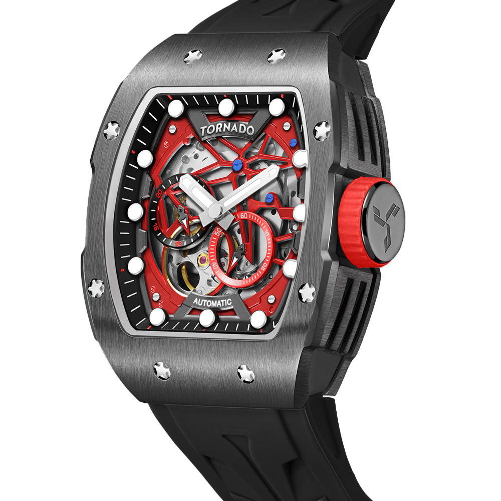 Tornado Xenith Men’s Automatic Watch | Black Dial, 38.5x49mm, 100 m (10 ATM)