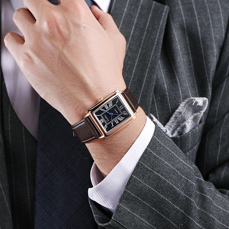 Fashion Men’s Quartz Wristwatch Leather Strap Casual Business Watch