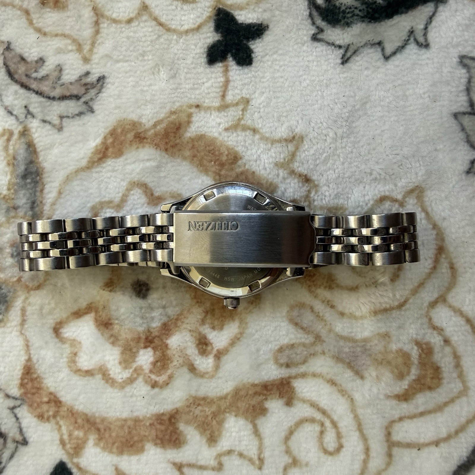 Citizen Quartz Women’s Silver Tone Stainless Bracelet Day/Date White Dial Gem