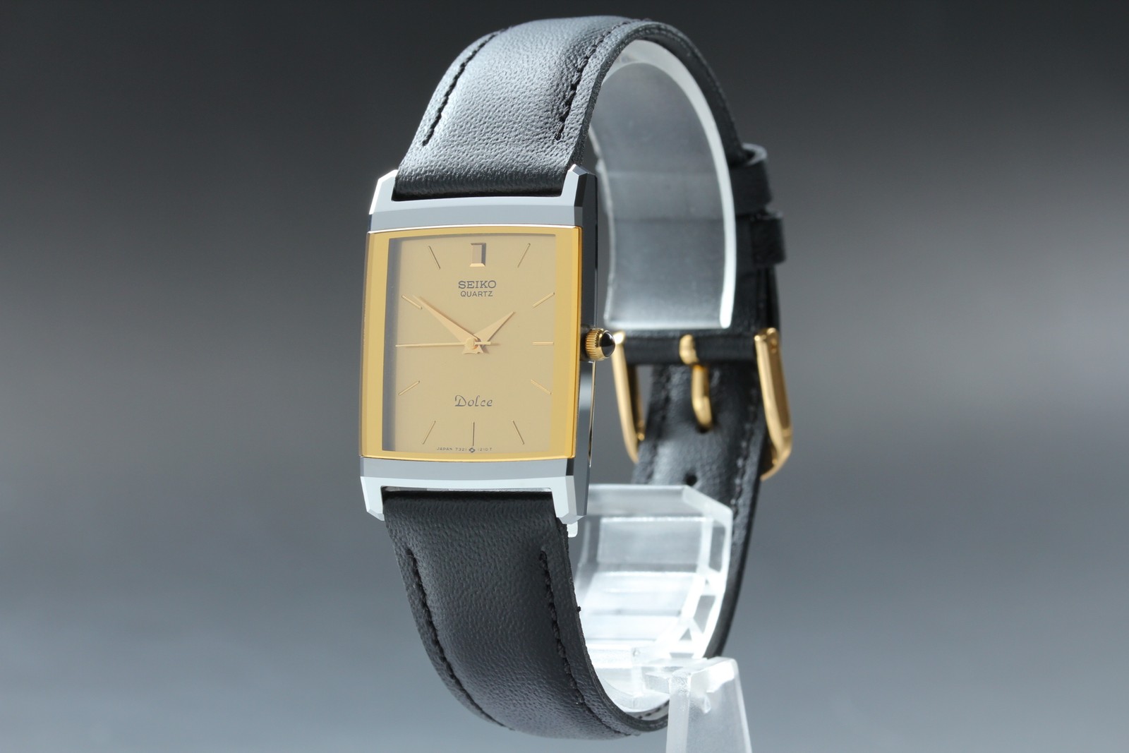 [Near MINT] SEIKO Dolce Tungsten 7321-5730 Gold Dial 23mm Mens Watch From Japan