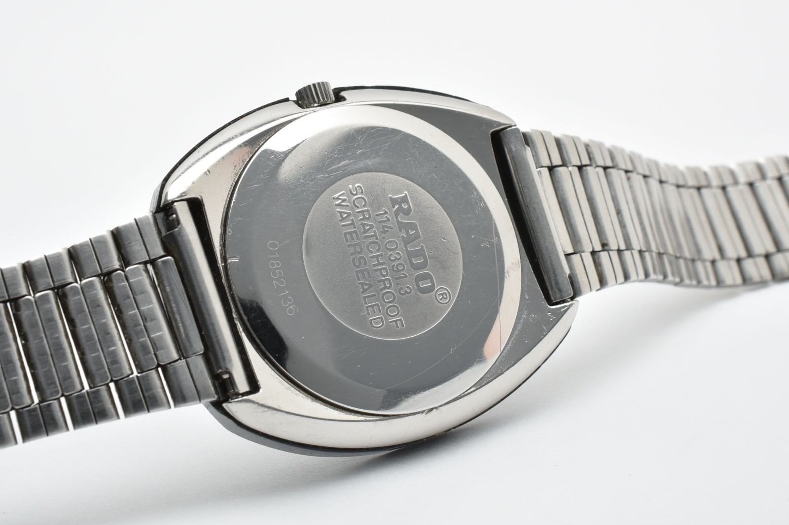 Rado Diastar 114.0391.3 Black Dial Diamond Index Quartz Mens Watch Works #33
