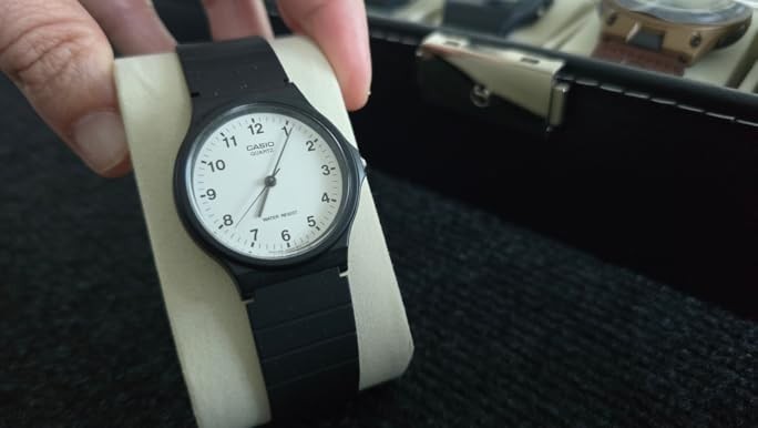 Casio MQ-24-7B Analog Watch White Dial Quartz Water Resistant Resin Band