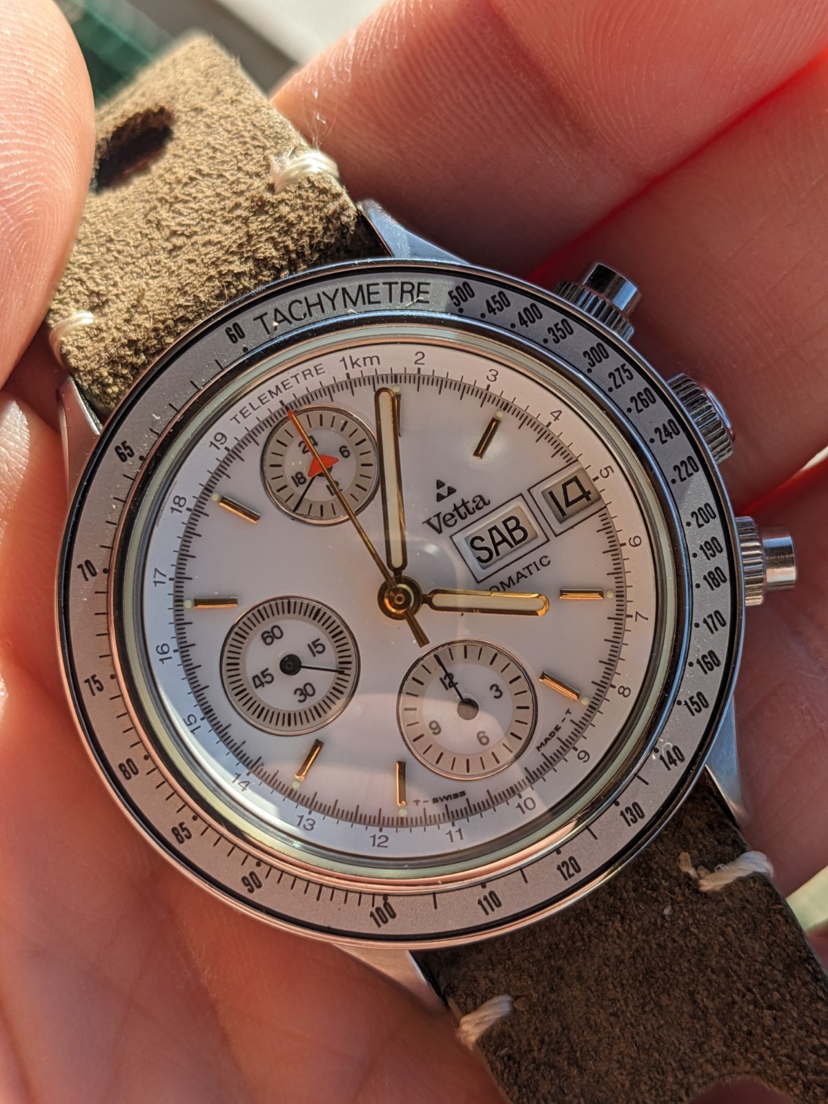 💚 Lemania 5100 Chronograph – Military Field Watch – NOS – Vintage