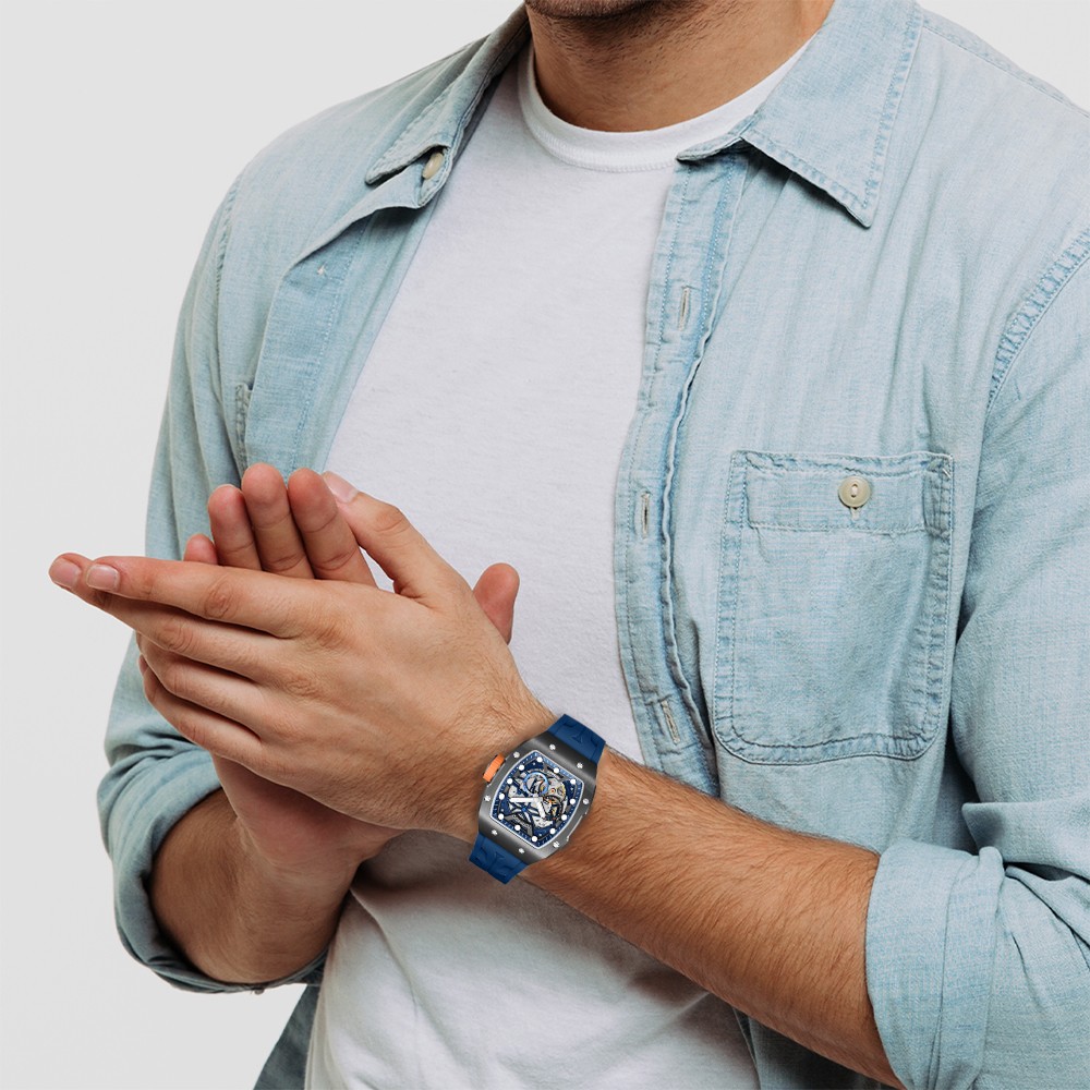 Tornado Xenith Men’s Automatic Watch | Blue Dial, 38.5x49mm, 100 m (10 ATM)