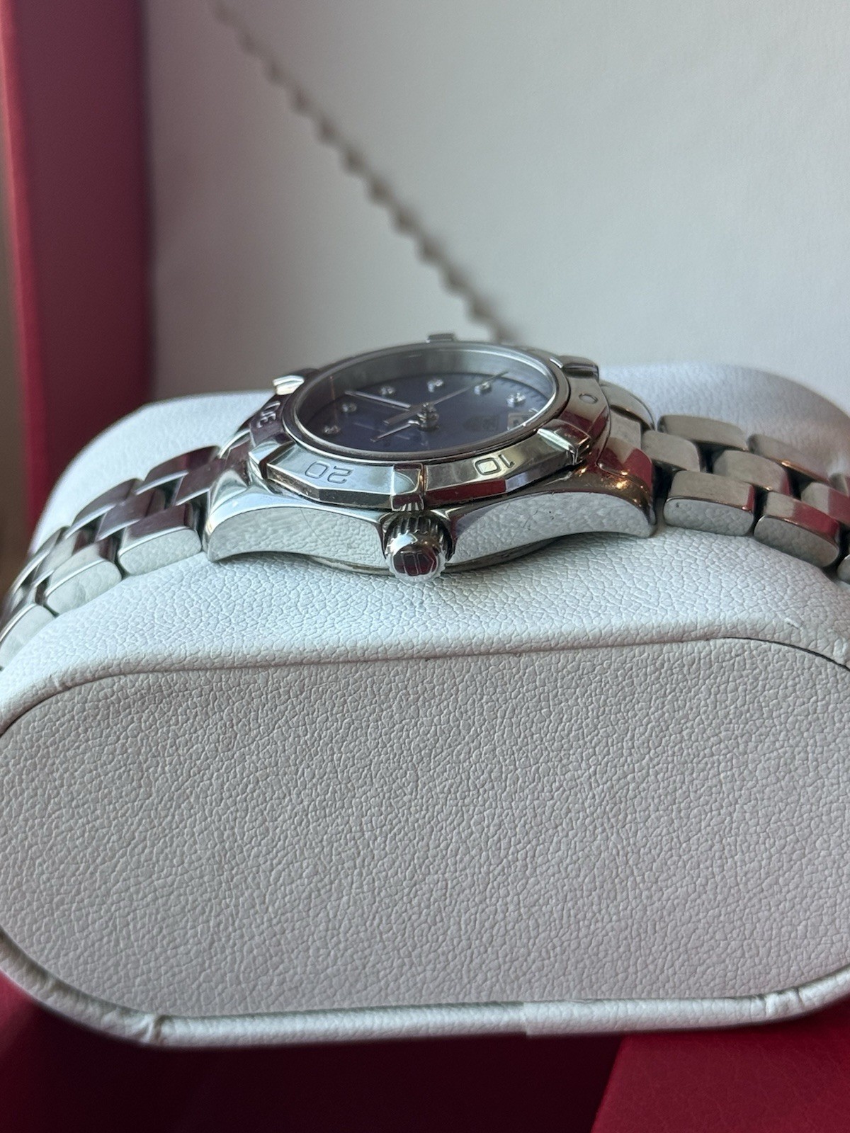 TAG Heuer Aquaracer WAF1419 Blue Mother of Pearl Diamond Dial Ladies 27mm