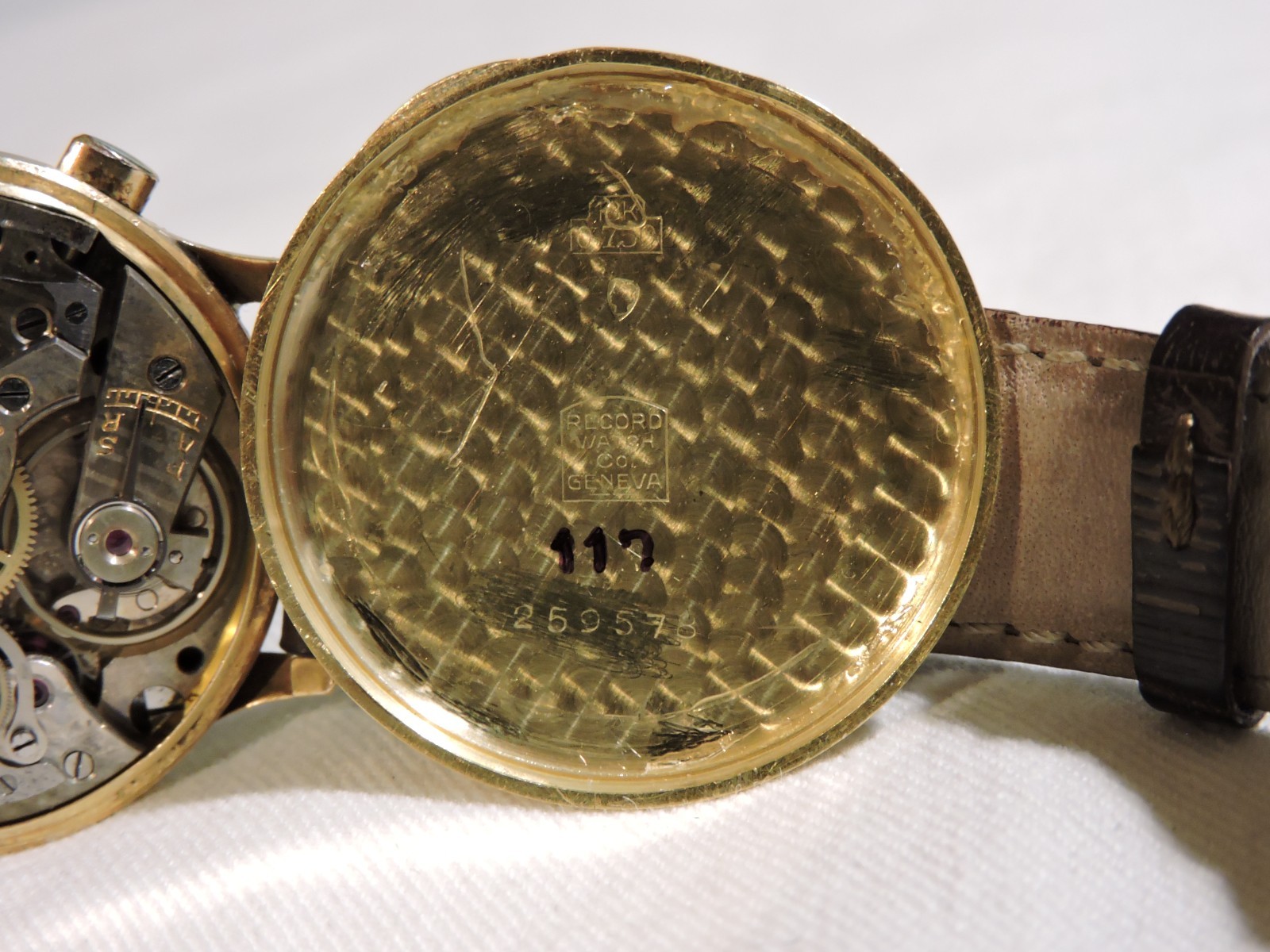 Vtg 18K Gold Record Geneve Longines Venus 175 TIMEGRAPHER Tachy Telemeter 1940’s