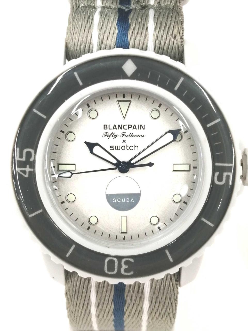 [A4N] Swatch x Blancpain Bioceramic Scuba Fifty Fathoms Pacific S035S100 [r9v]