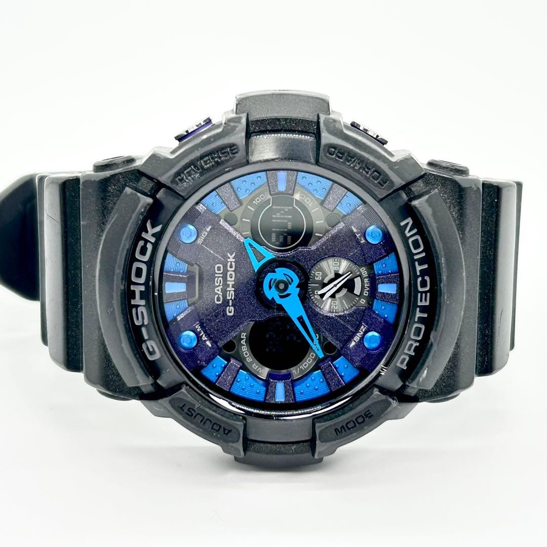 Casio G-Shock GA-200SH Digital Watch Black/Blue, Case 2.2 in, Wrist 8.5 in