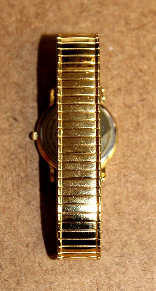 Movado ESQ Gold Plated Women’s Quartz Watch w/ Rare White Numeric Dial [033WEI]