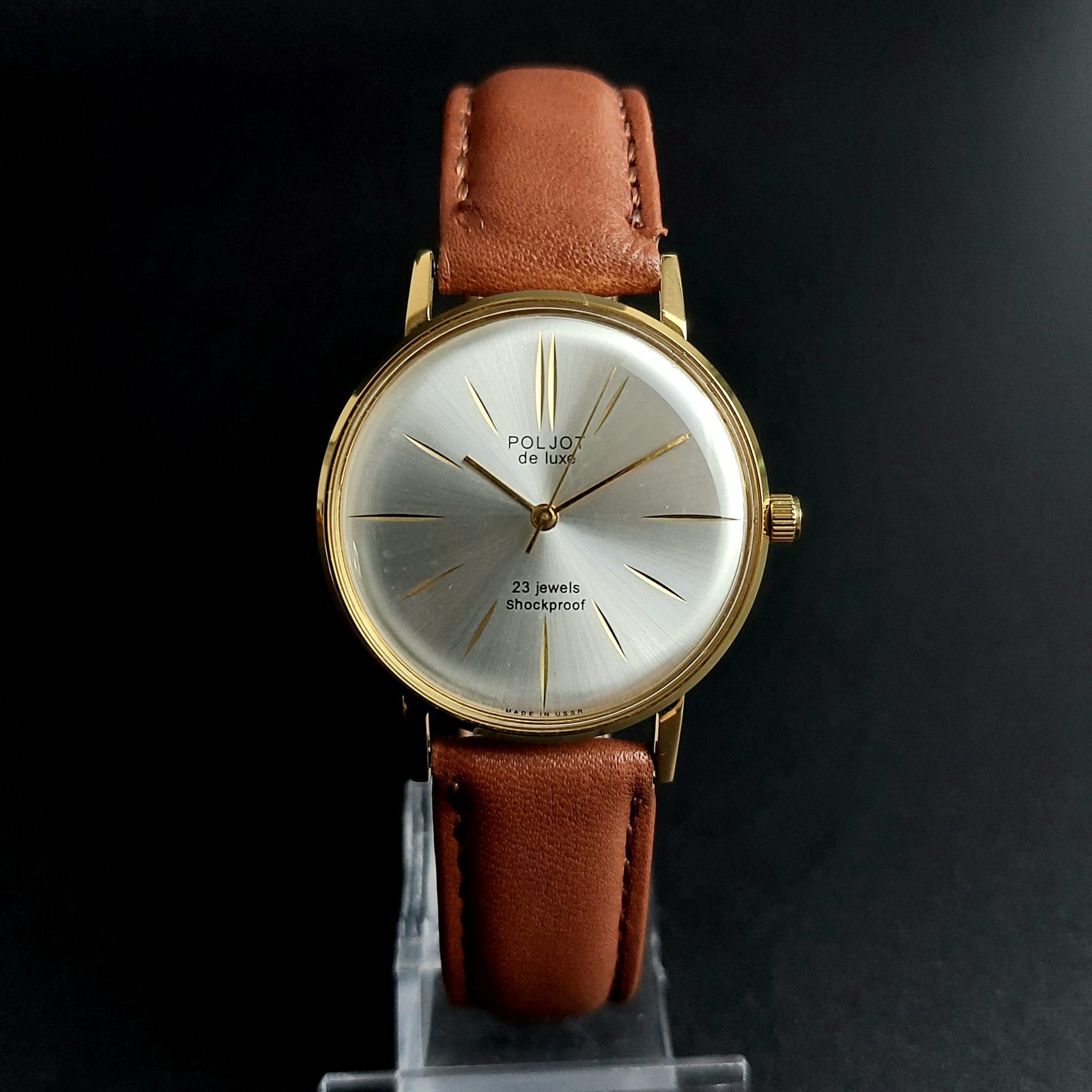 NOS Poljot De LUXE Ultra Slim 23 Jewels 2209 Soviet Vintage Men’s Wristwatch