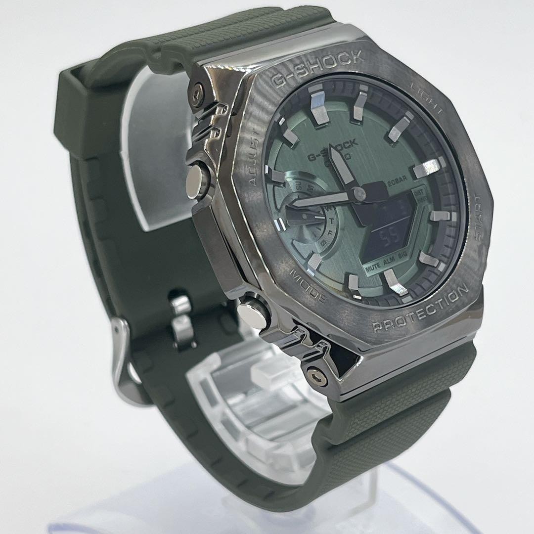 Excellent condition New battery G SHOCK GM 2100B Green Casioak Watch