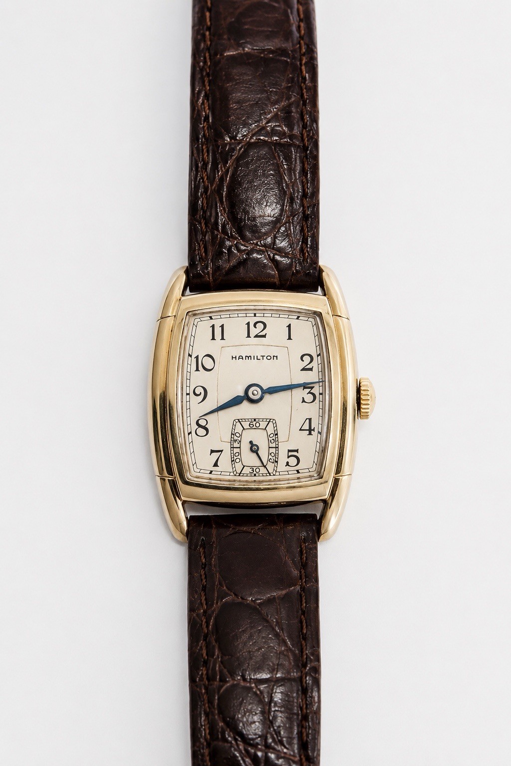 Hamilton Dodson 987A Vintage 10K Gold Filled Curved Tank Watch Original Dial