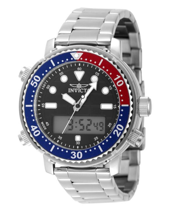 Invicta Pro Diver DigiQuartz Men’s Watch – 46.5mm, Steel (48371)