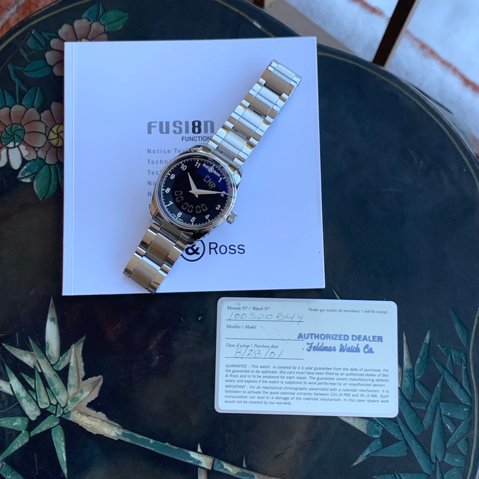 Bell & Ross BR100S Fusi8n Functions Analog Digital Stainless Steel Wristwatch