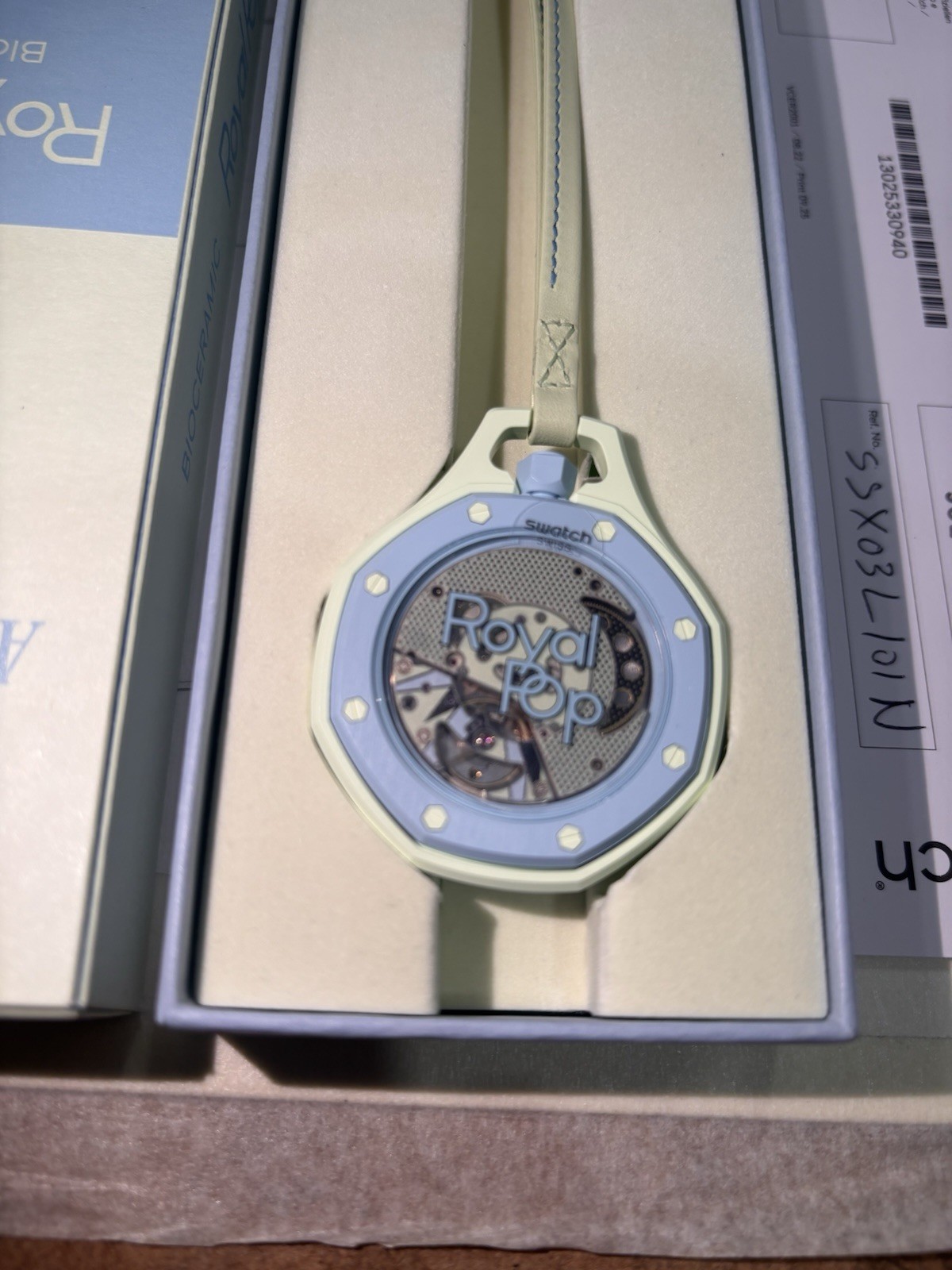 Swatch x AP Royal Pop Blaue Acht Bioceramic 41mm New Box/Papers Authentic
