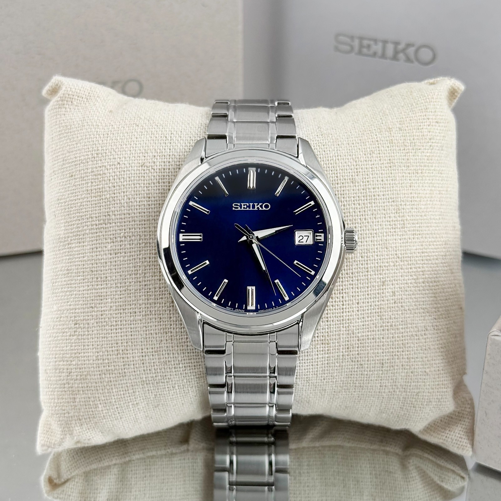 SEIKO Essentials SUR309 Stainless Steel Blue Dial Men’s Quartz Watch 40.2mm