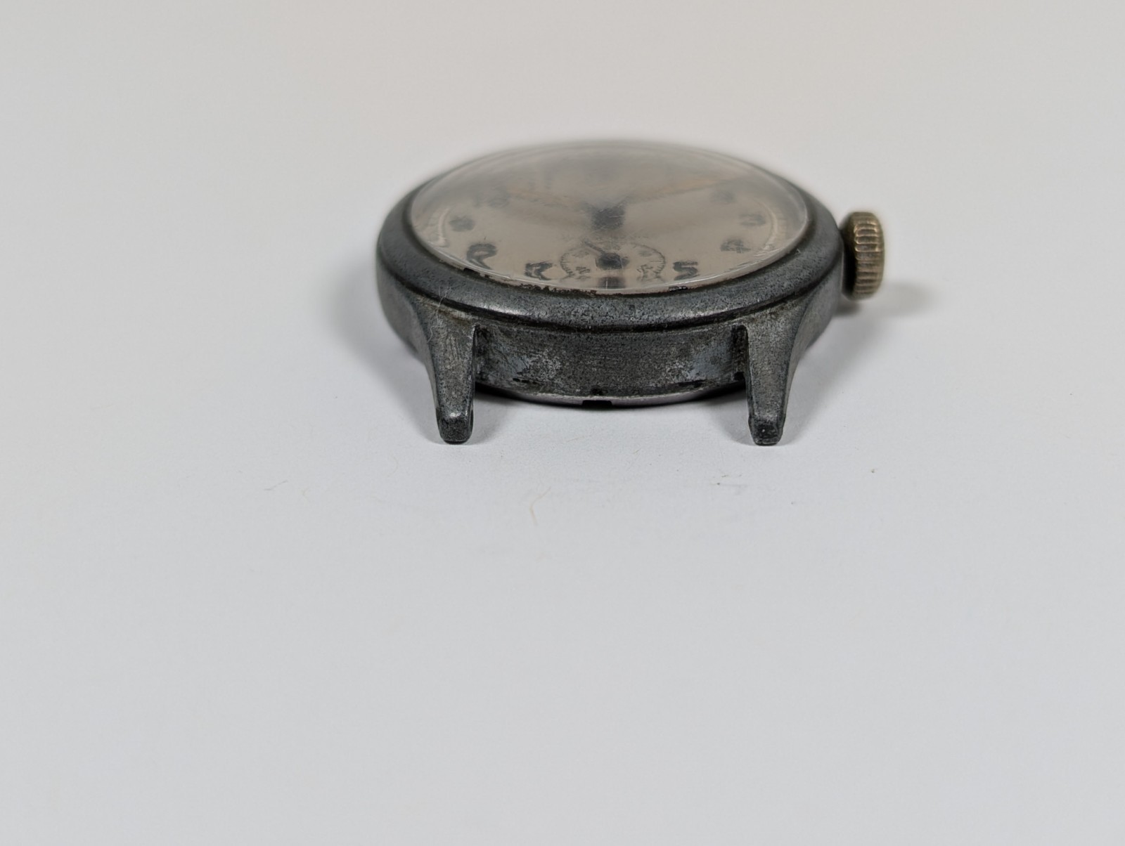 Vtg Felco Waterproof Military Field Watch Manual Wind 30mm Swiss 1940s RUNNING