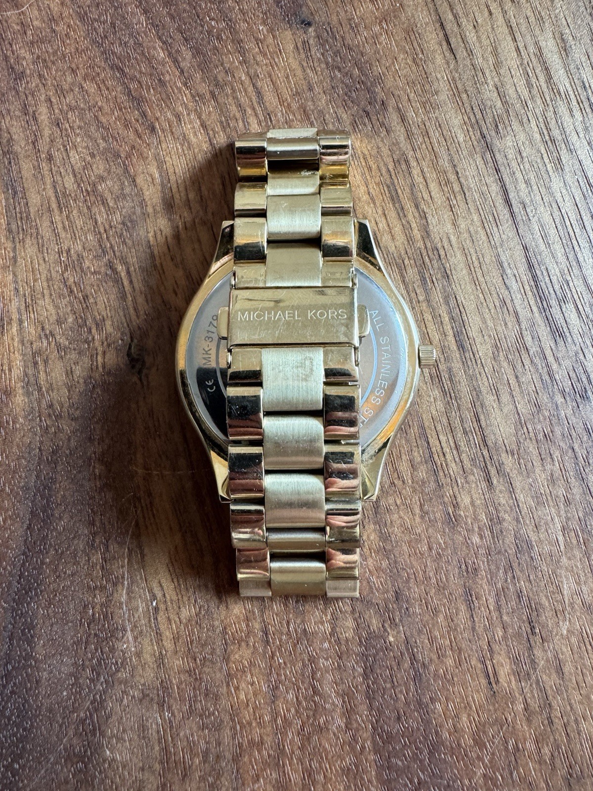 Michael Kors MK3179 Slim Runway Gold-Tone Stainless Steel Watch