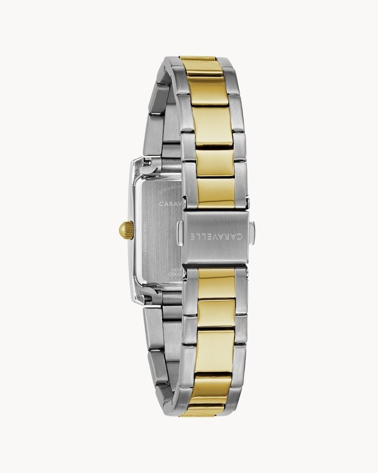Caravelle by Bulova Women’s Quartz Silver Dial Two Tone Stainless Watch 45L167